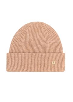 Women's woolen cap in dark beige CZADT-0201-81(Z25)