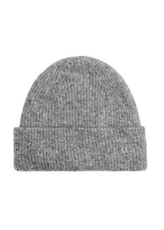 Women's woolen cap in gray CZADT-0201-91(Z25)