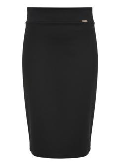 Women's black pencil skirt SPCDT-0092-99(Z24)