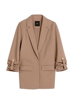 Women's jacket without fastening in cool beige color ZAKDT-0034-1K(Z26)