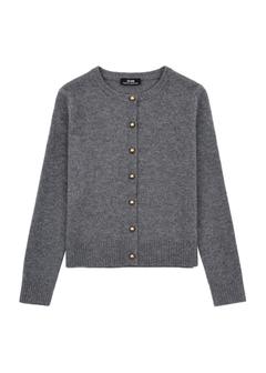 Gray woolen women's cardigan KARDT-0058-91(Z25)