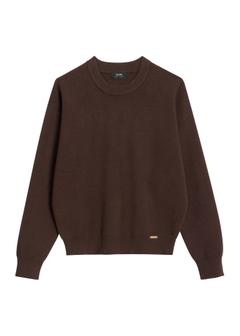 Dark brown women's viscose sweatshirt BLZDT-0117-1I(Z26)
