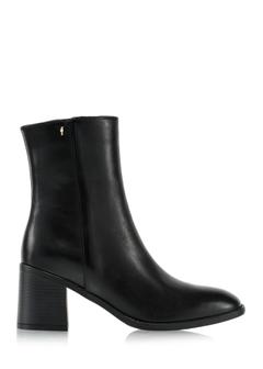 Black leather high heel ankle boots BUTYD-1101-99(Z24)