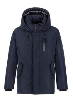 Men's navy blue jacket with hood KURMT-0345-69(Z24)