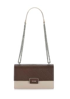 Cream and brown medium women's bag TOREC-0984-15(Z24)