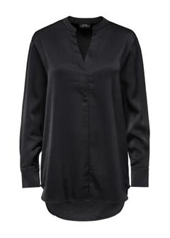 Black flowing women's shirt BLUDT-0176-99(Z24)