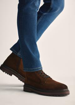 Brown leather men's boots BUTYM-0423B-89(Z25)