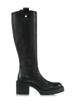 Black leather women's high-heeled boots BUTYD-1096-99(Z24)