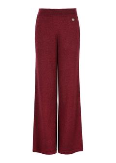 Maroon shiny pants for women SPODT-0085-49(Z23)