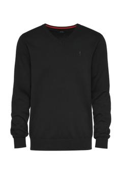 Black men's sweater with logo SWEMT-0159-99(Z24)