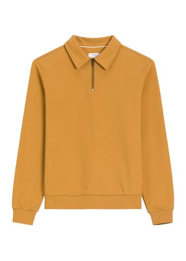Mustard cotton men's sweatshirt BLZMT-0081-2D(Z26)