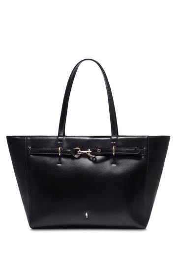 Women's shopper bag in black TOREC-1340-99(Z26)