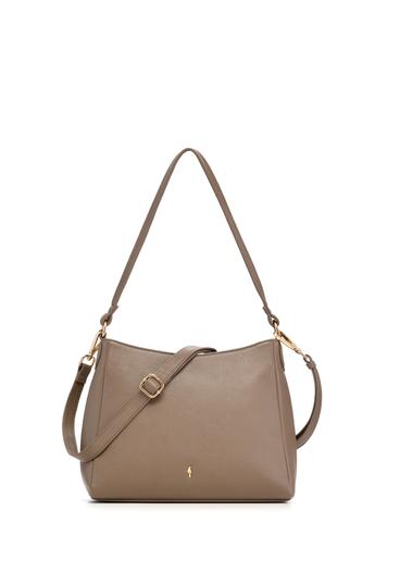 Light brown leather handbag TORES-0975-1K(Z26)