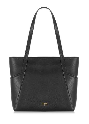 Black leather shopper bag TORES-0980-9I(Z26)