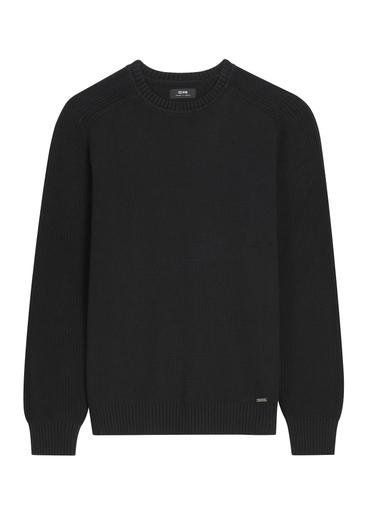 Men's cotton sweater in black SWEMT-0208-99(Z26)
