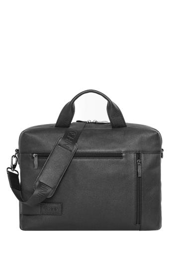 Black leather men's bag TORMS-0250B-99(Z26)