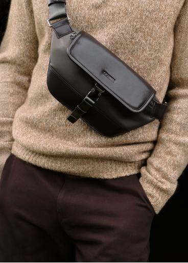 Men's khaki shoulder bag TORMN-0438-8B(Z26)