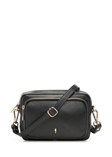 Black leather women's shoulder bag TORES-1331-99(Z26)