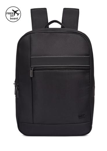 Black two-compartment men's backpack TORMN-0421-99(Z26)