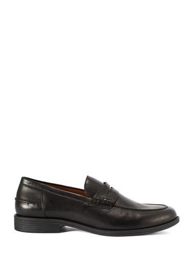 Leather black men's loafers BUTYM-0506-99(Z26)