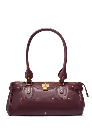 Burgundy leather shoulder bag TORES-1369-4D(Z26)