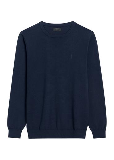 Navy blue cotton men's sweater SWEMT-0114A-7E(Z26)