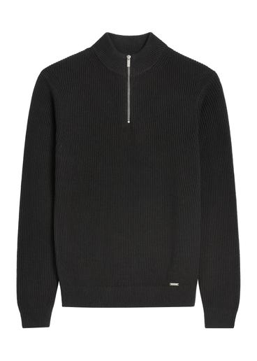 Black men's sweater SWEMT-0175-99(Z26)