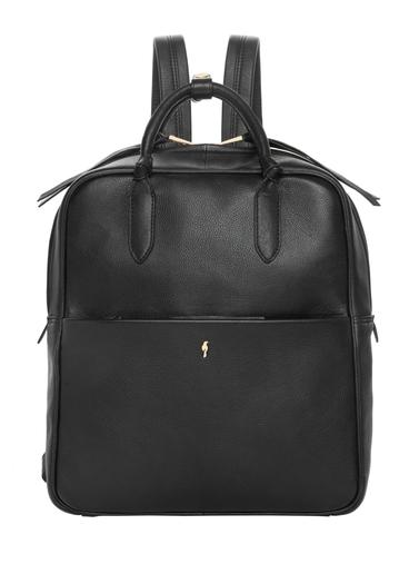 Black leather women's backpack TORES-1313-99(Z26)