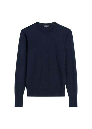 Dark navy blue wool men's sweater SWEMT-0200-7E(Z26)