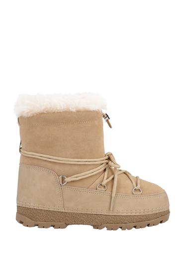 Women's snow boots in cool beige color BUTYD-1315-1K(Z26)