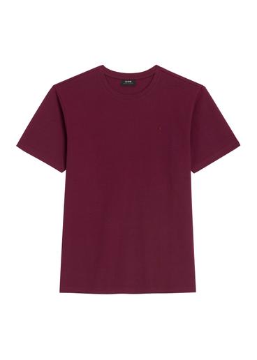 Burgundy men's T-shirt TSHMT-0120-4D(Z26)