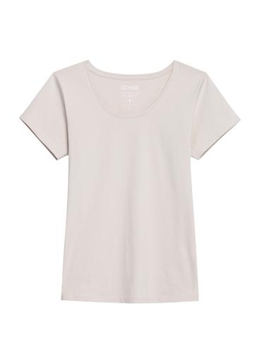 Beige Women's Basic T-shirt TSHDT-0111-81(KS)