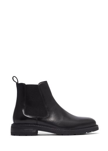 Men's black leather Chelsea boots BUTYM-0521-99(Z26)