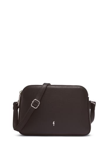 Small brown leather women's handbag TORES-1353-1H(Z26)
