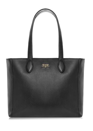 Black leather shopper bag for women TORES-0971F-99(Z26)