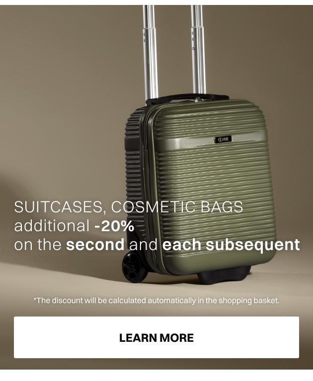 Walizki, kosmetyczki DODATKOWE -20% na DRUGĄ i każdą kolejną