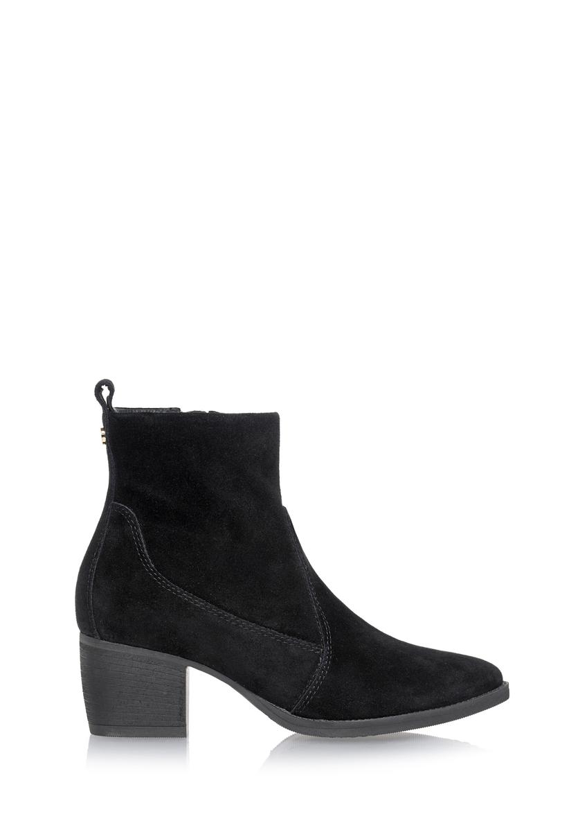 Women's leather ankle boots with heels BUTYD-1005A-98(Z25)