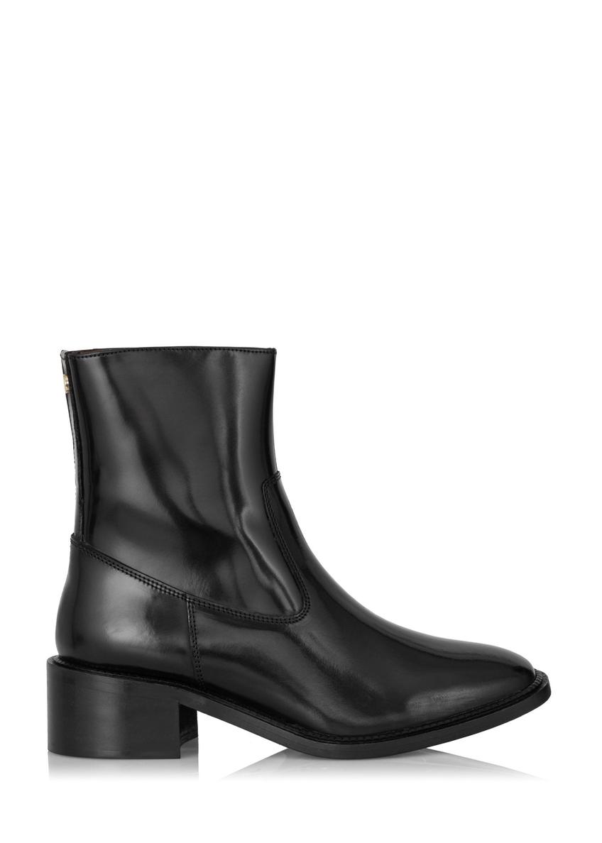 Women's black leather boots BUTYD-1025-99(Z23)-07