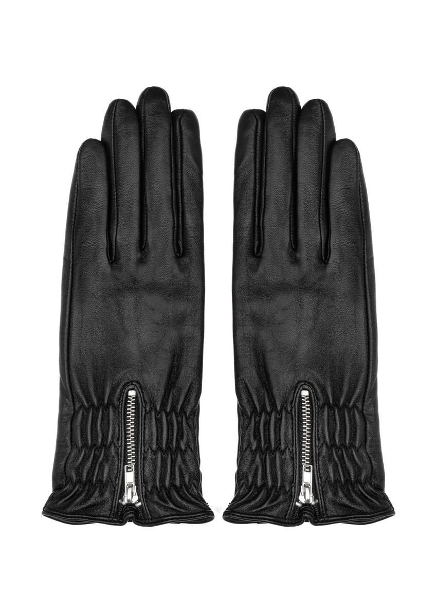 Women's leather gloves with welt REKDS-0020-99(Z24)