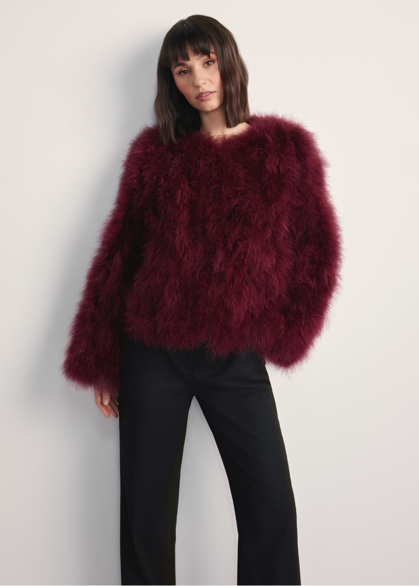 Women's turkey feather jacket FUTDF-0097A-3183(Z25)