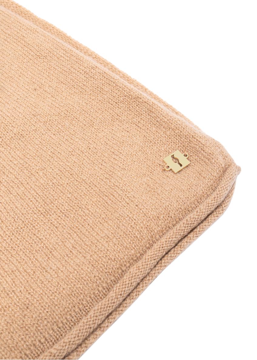 Women's cashmere beige scarf SZADT-0093-81(Z25)