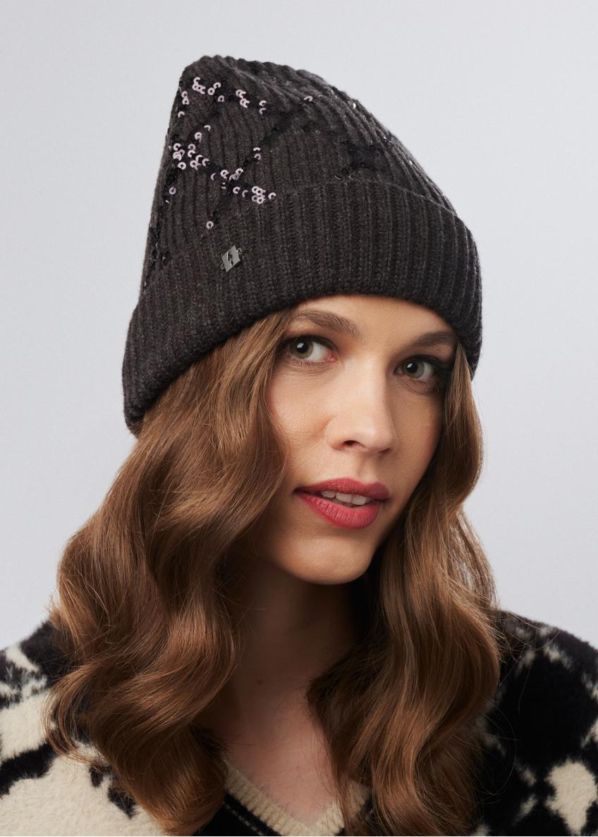 Women's graphite winter cap CZADT-0155-95(Z23)-01