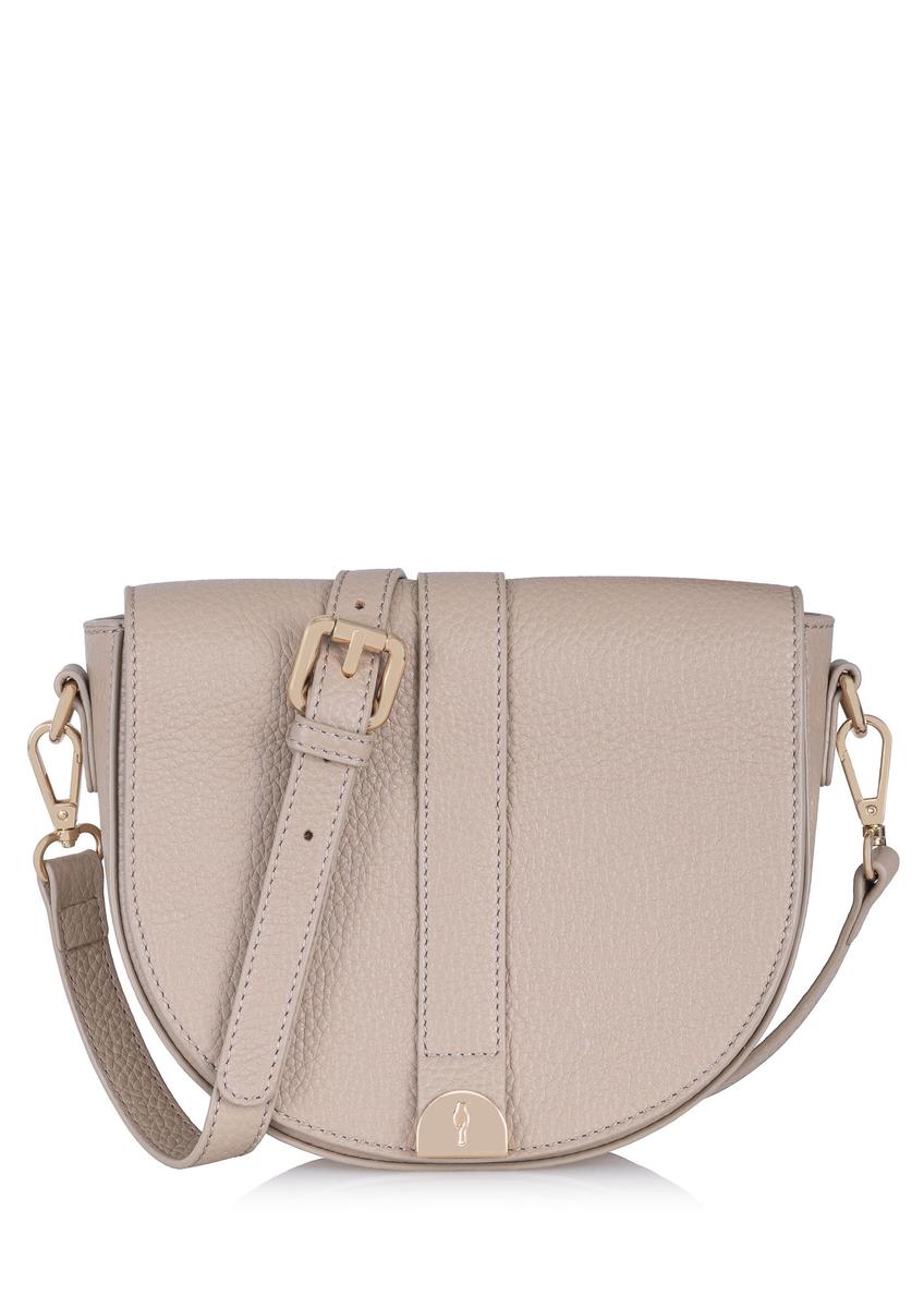 Leather beige shoulder postbag TORES-0979-81(W24)-08