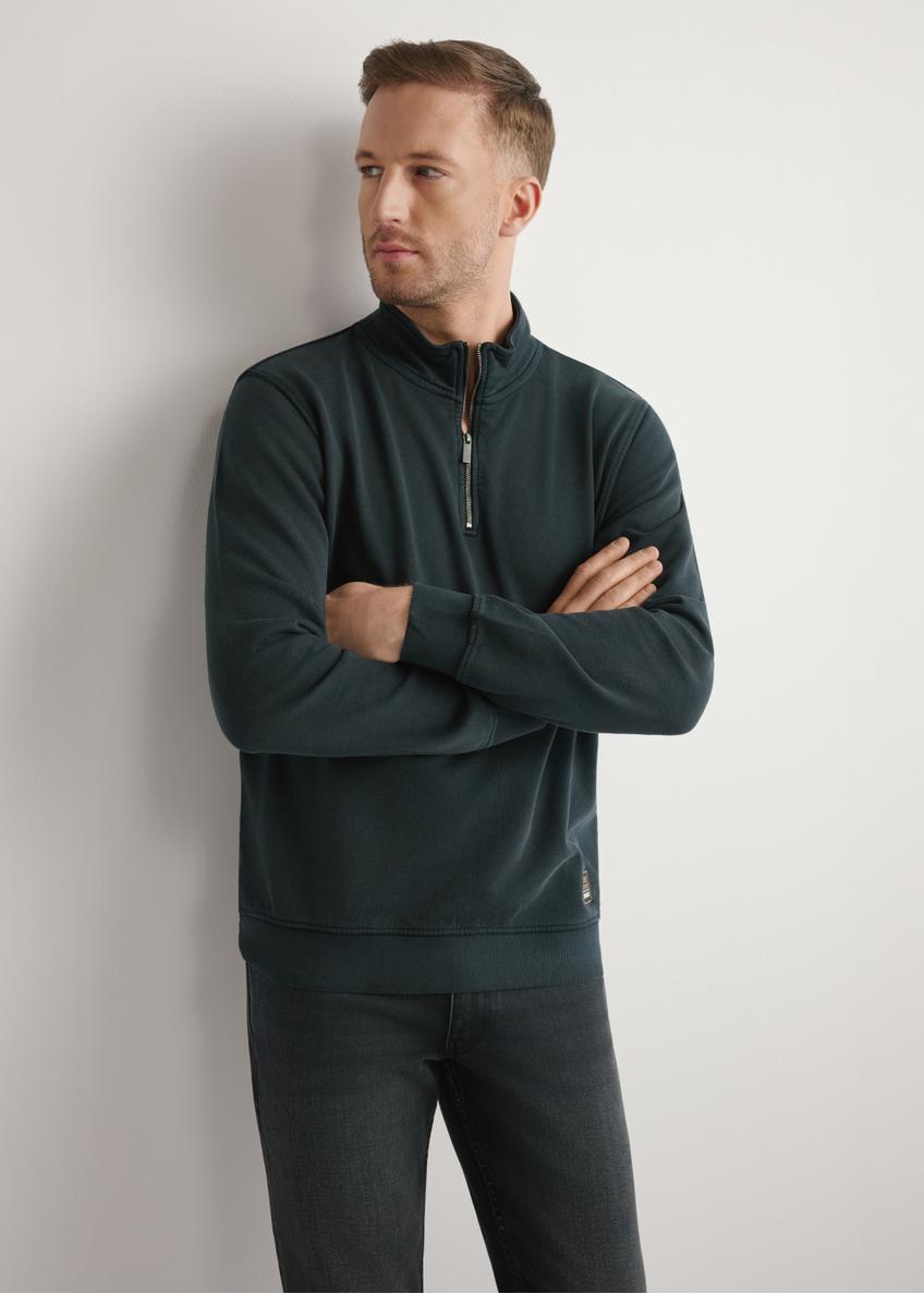 Men's black cotton sweatshirt BLZMT-0077-99(W26)