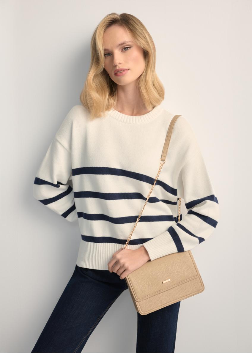 Small beige women's handbag TOREC-1015-1B(W26)