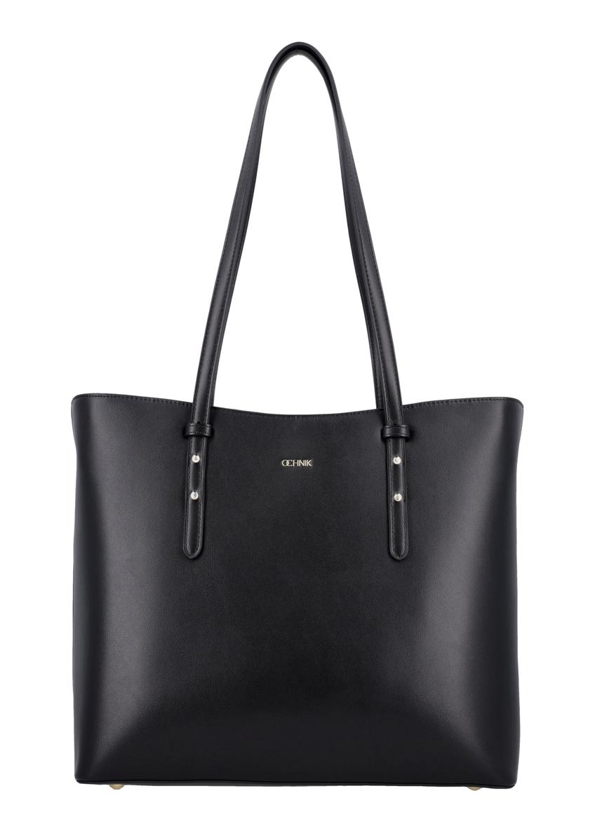 Large black women's shopper bag TOREC-1309-99(Z26)