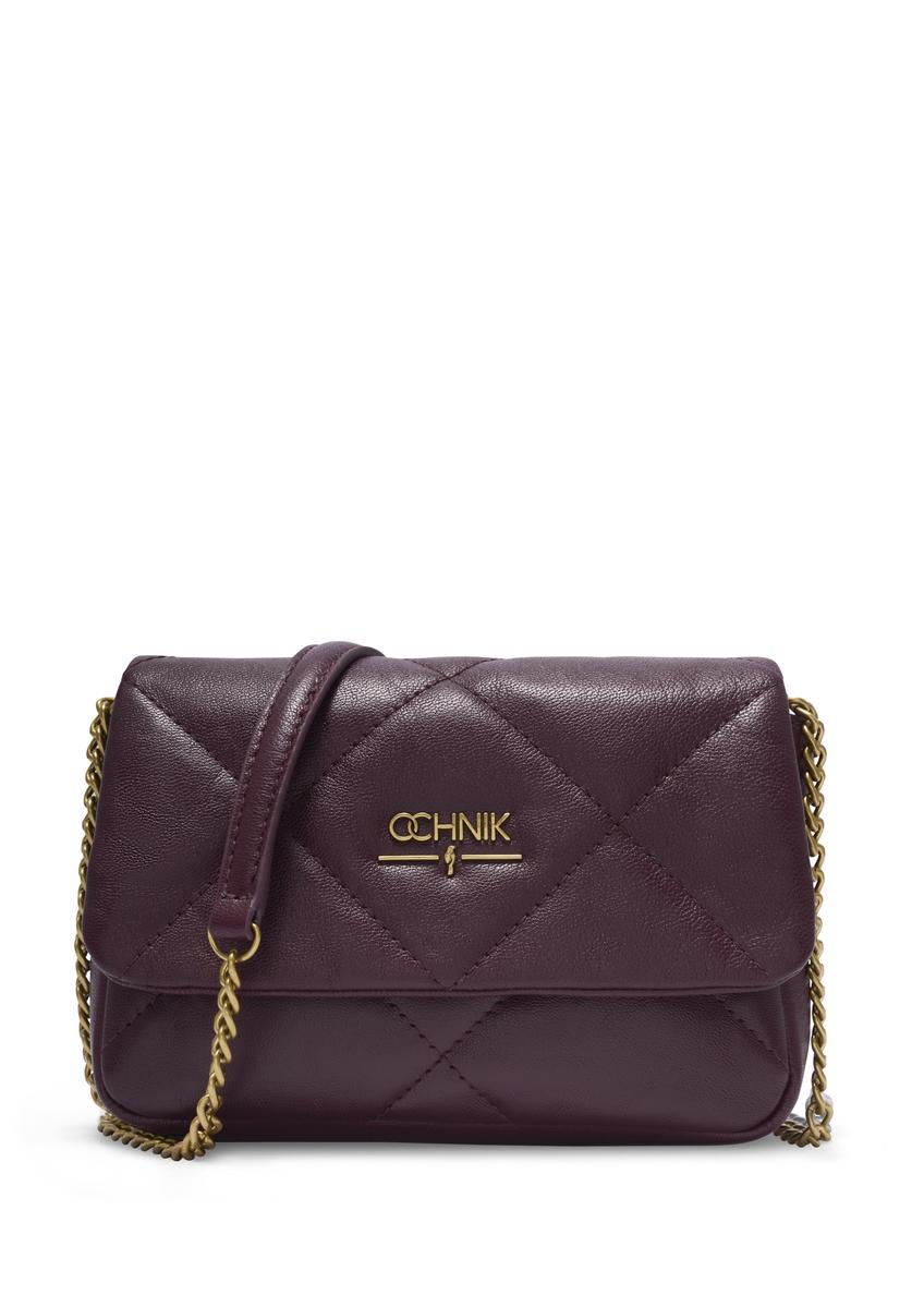 Small burgundy leather women's handbag TORES-1364-4D(Z26), front product view on a light background.