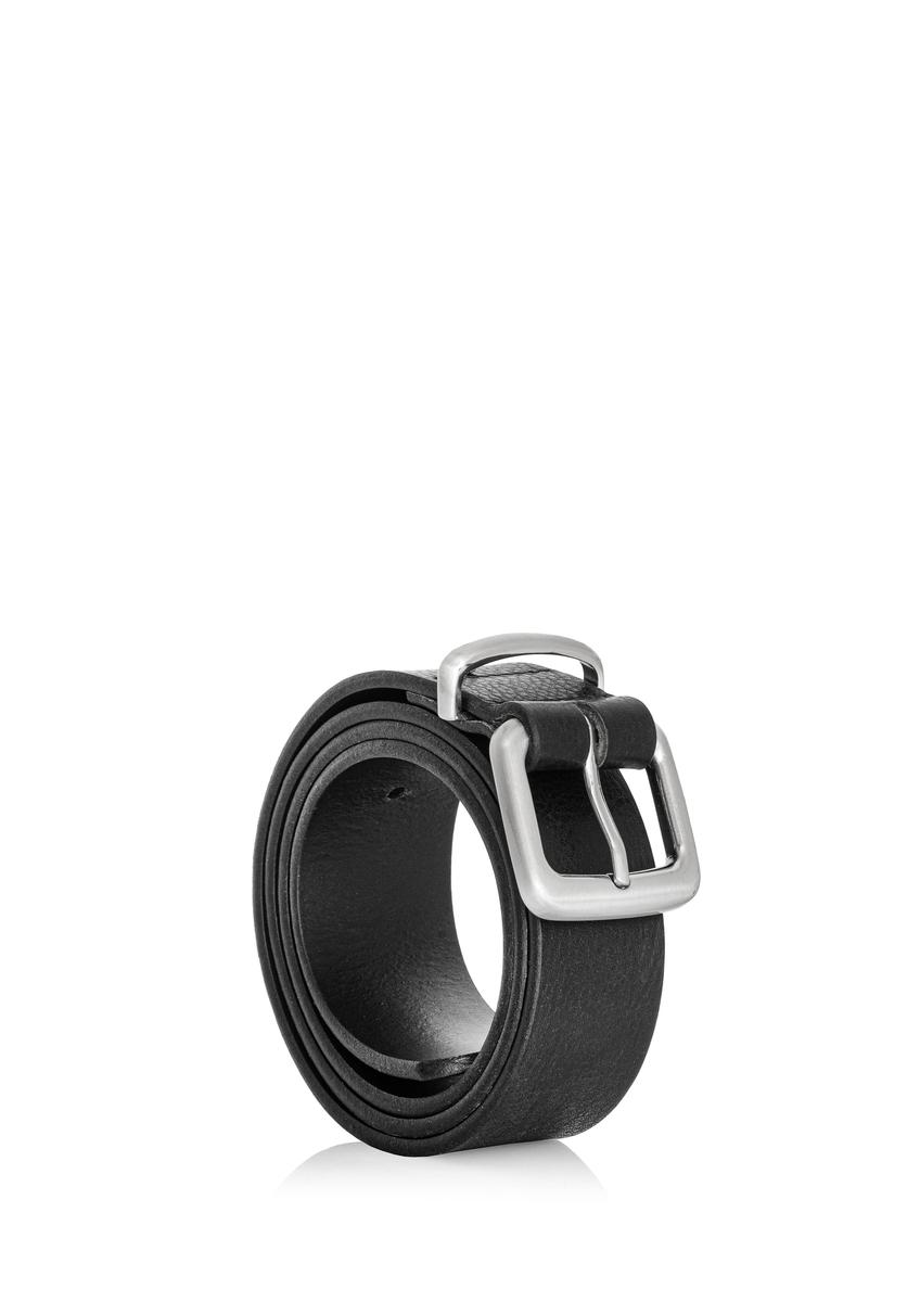 Black leather women's belt PASDS-0312A-99(Z25)