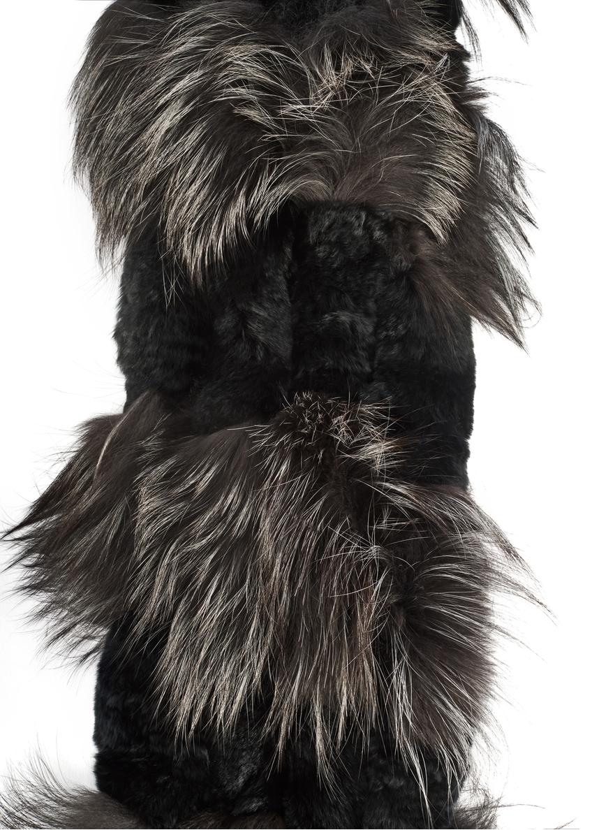Black women's fur scarf SZADF-0025-99(Z25)