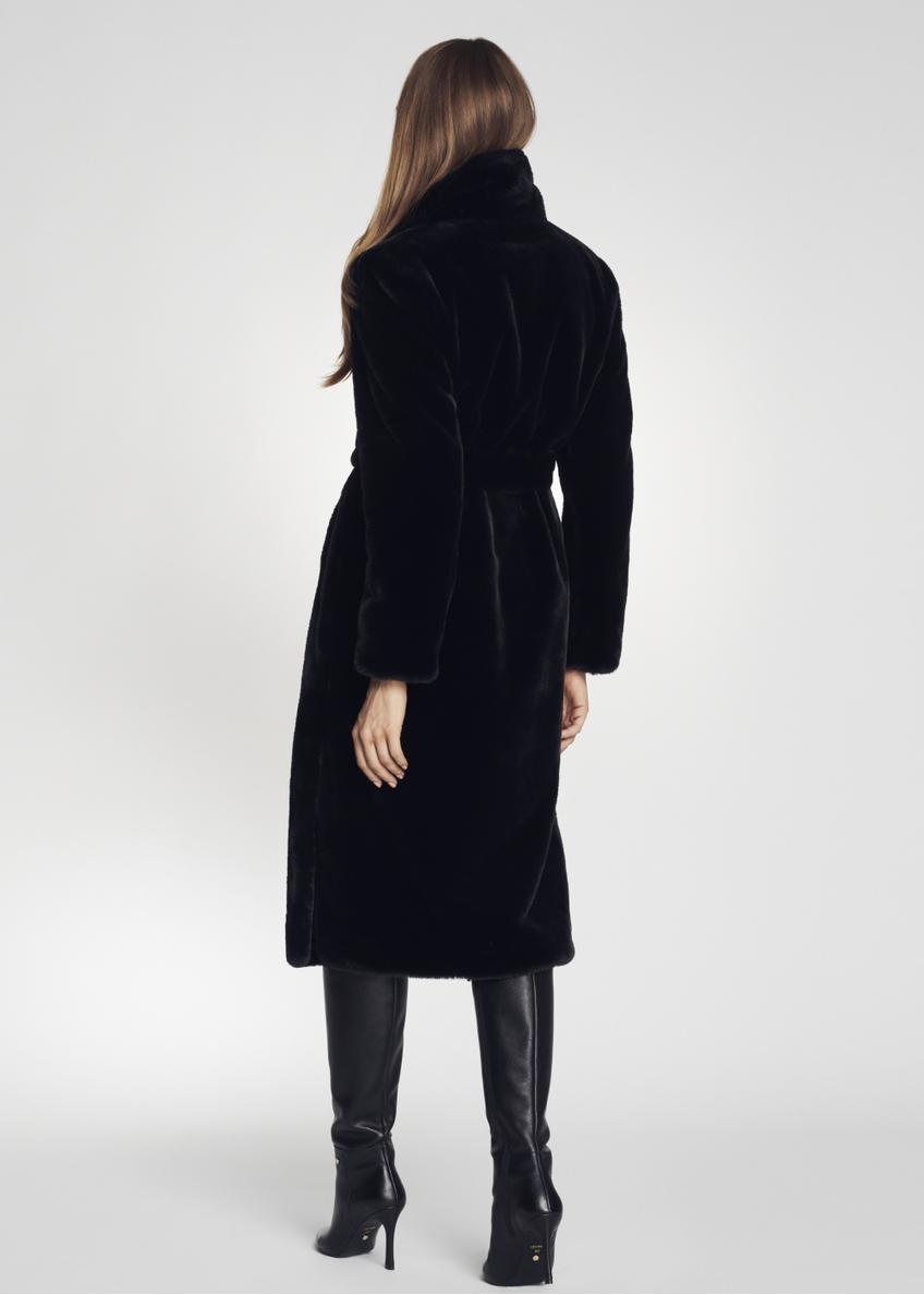 Women's artificial fur with belt FUTDP-0002-99(Z23)